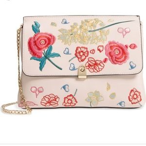 Topshop embroidered pink purse BNWT